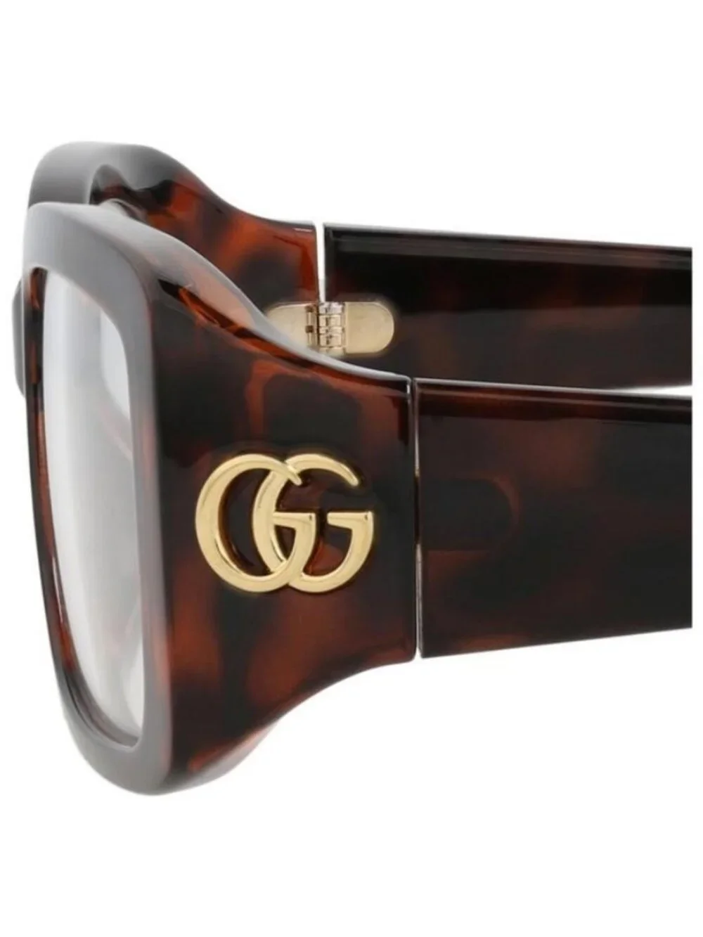 New Gucci Womens Square/Rectangle Havana Havana Transparent Fashion Designer Eye